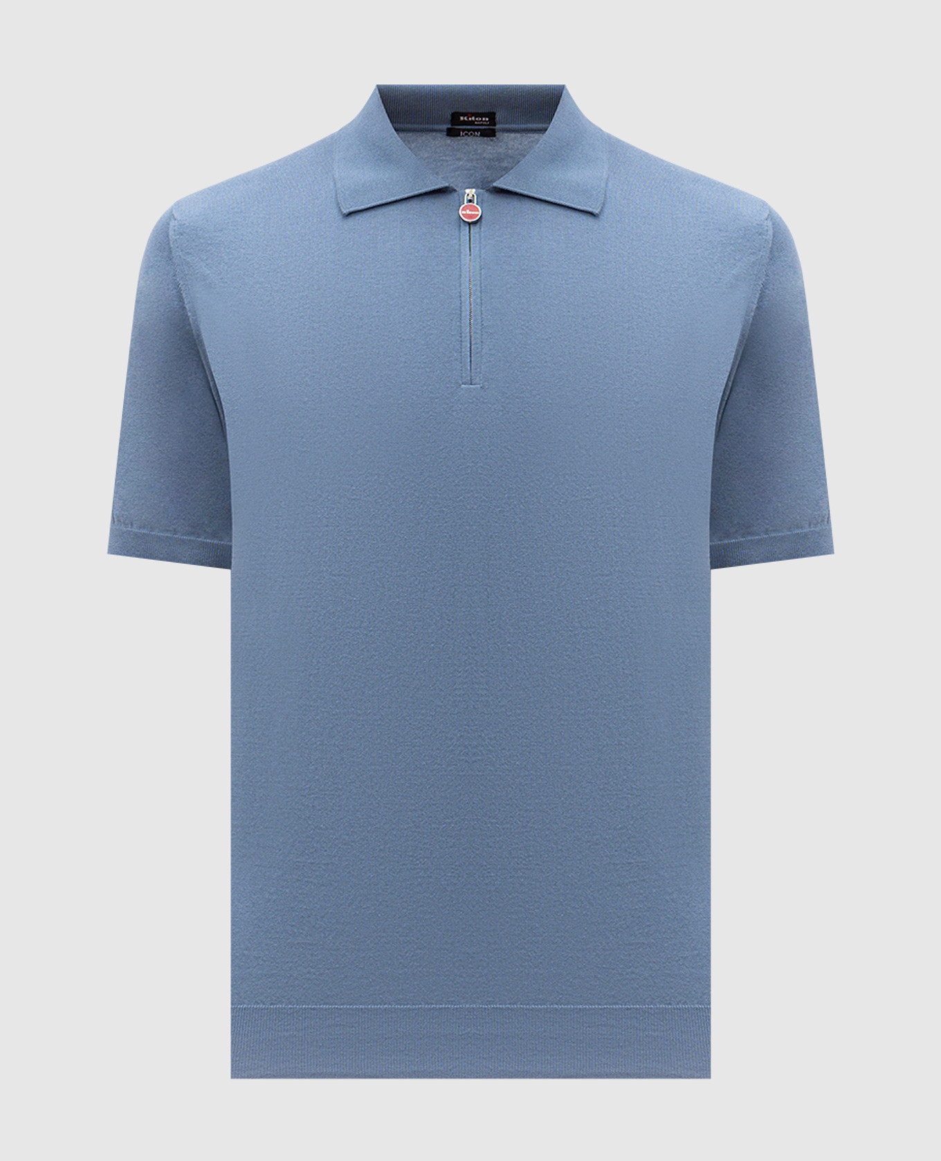 

Blue polo shirt with logo Kiton, Light blue