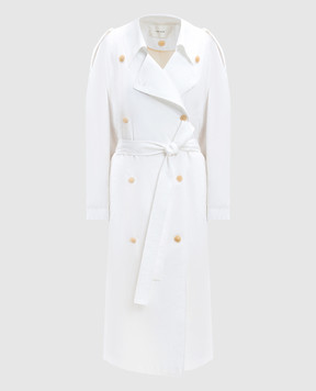 The Row White double-breasted Denver trench coat 8012W2517