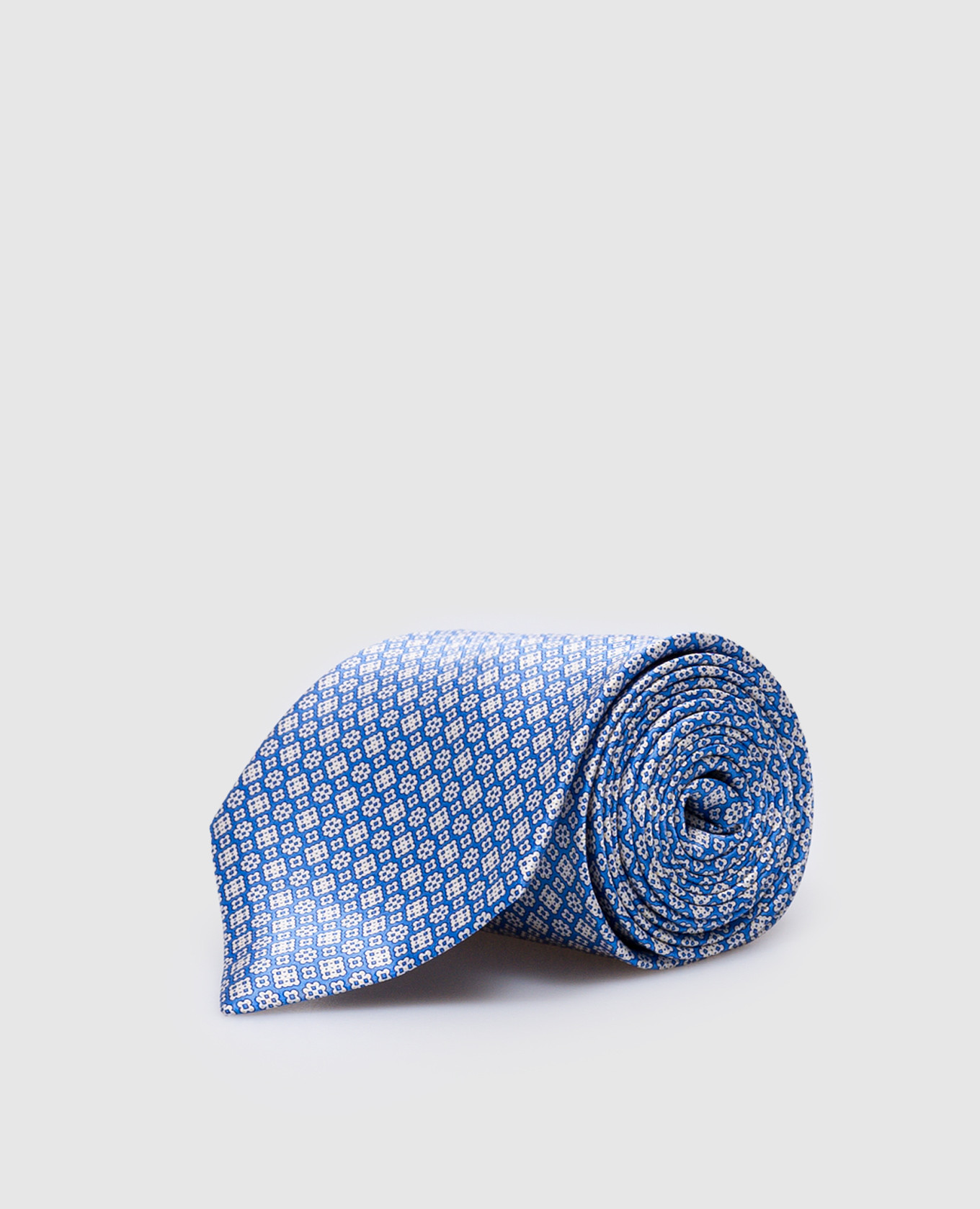 

Blue patterned silk tie Stefano Ricci, Синий