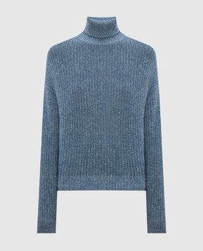 Peserico Blue sweater with alpaca and wool with lurex S99636F05A9249