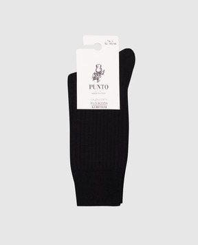RiminiVeste Black Imperial ribbed socks IMPERIAL7C