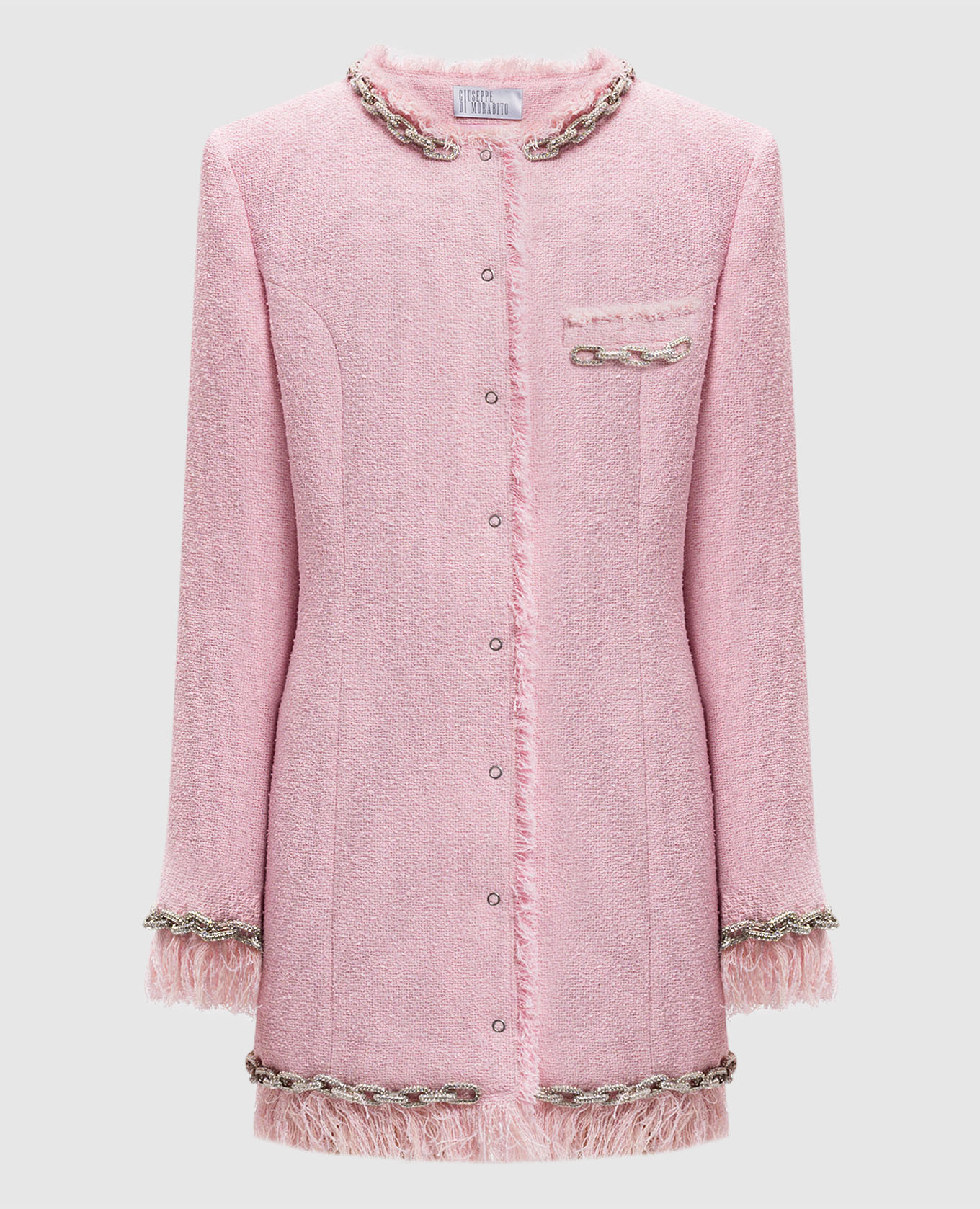

Pink tweed dress with crystals Giuseppe Di Morabito Milano