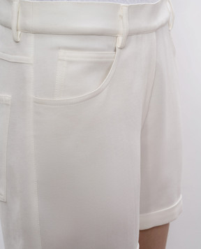 Brunello Cucinelli White shorts with lapels MB97850839y