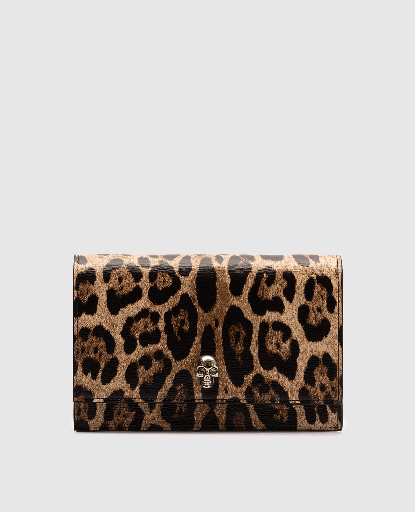 

Brown animal print skull cross body bag with crystals Alexander McQueen