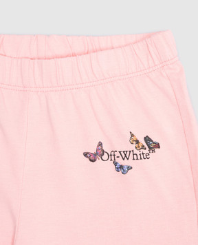 Off-White Children's pink Butterfly shorts OG6X001S25JER001