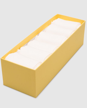 CDLP Set of white socks with logo MSO006112226