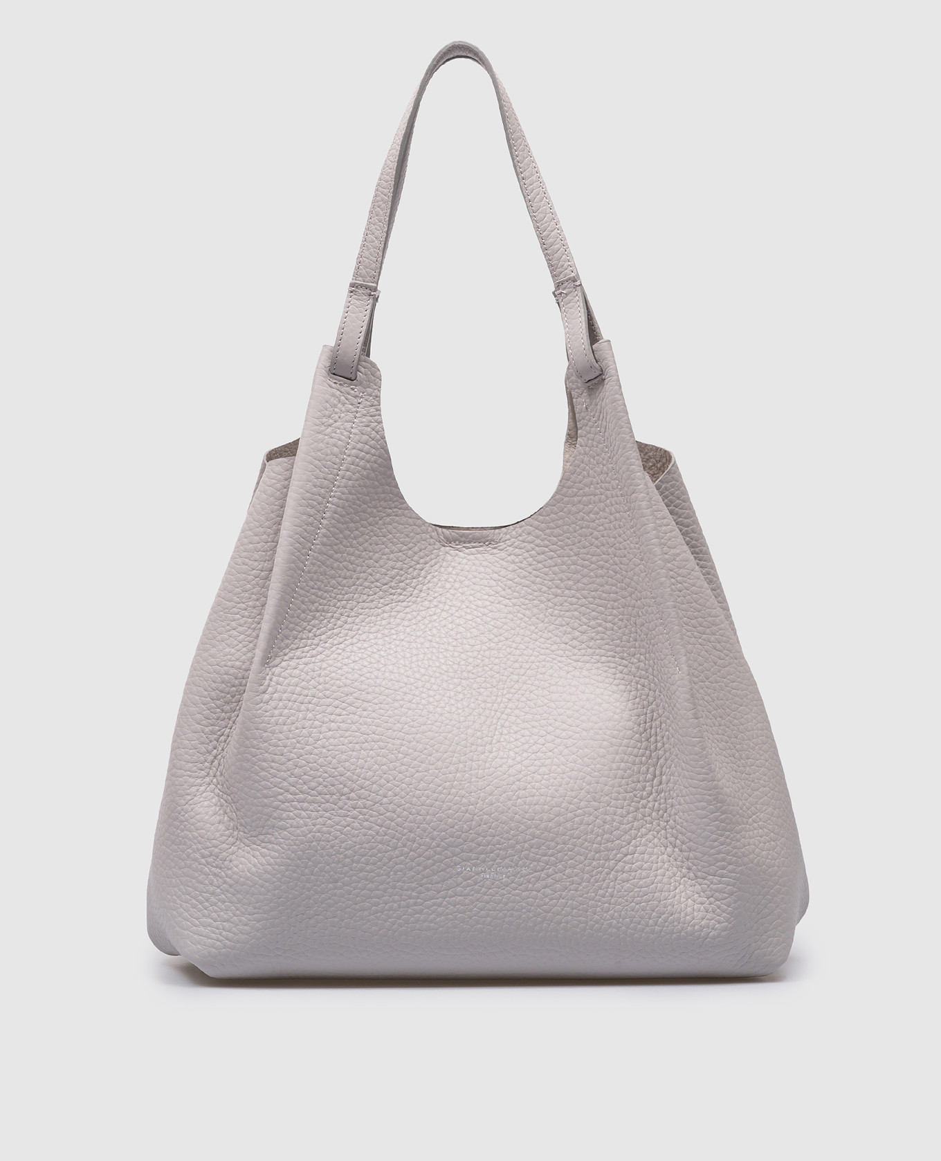 

Dua logo tote in gray leather Gianni Chiarini, Grey