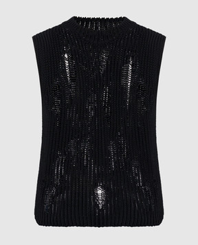 Gauchere Black top with slits P12427760592
