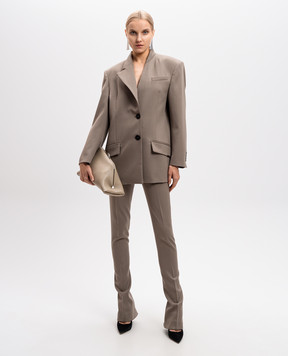 The Attico Gray wool jacket 250WCG00080WWW046AA