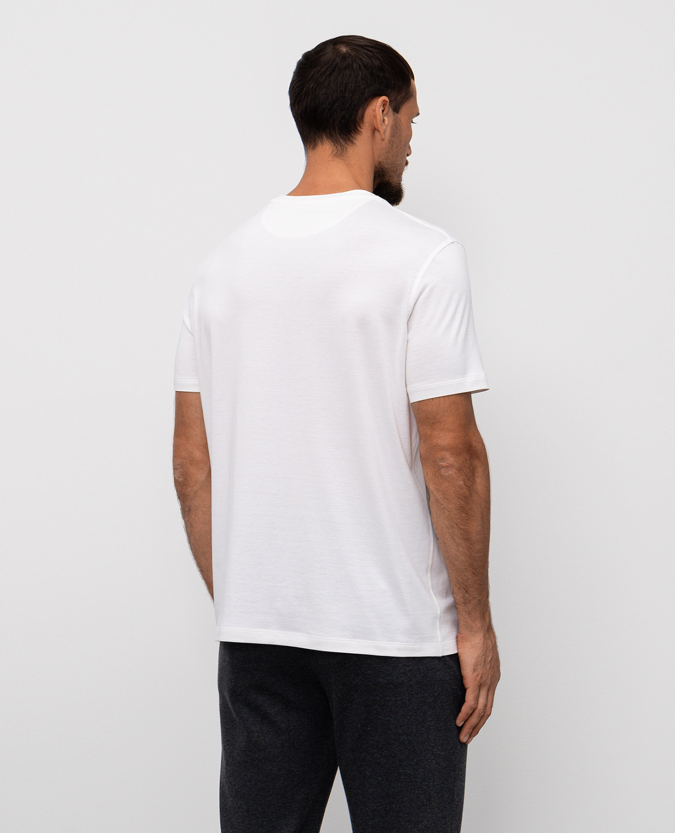 

White T-shirt with silk ISAIA