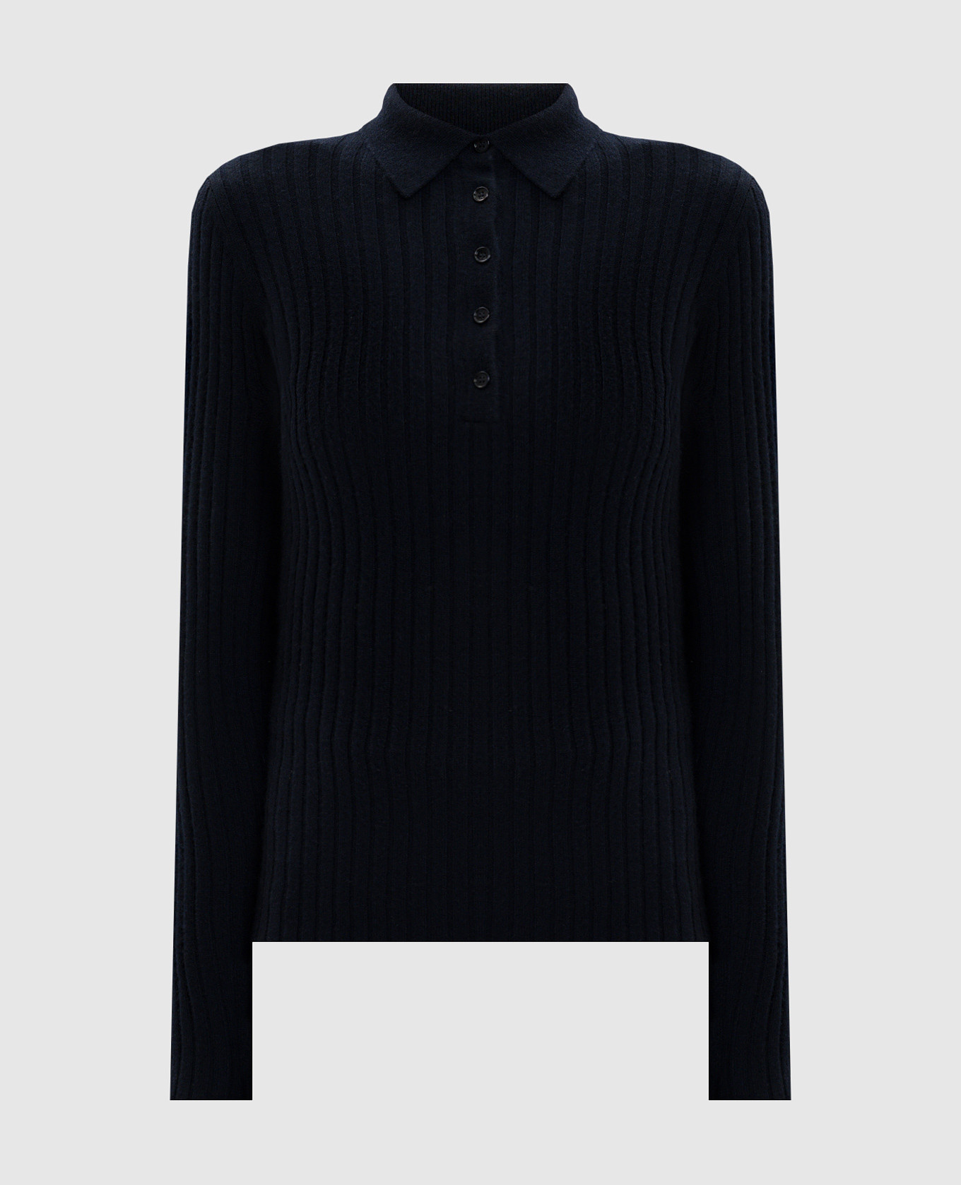 

Blue cashmere polo shirt Allude