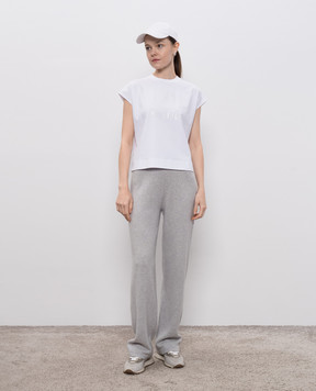 Peserico White top with logo print A06725J0Q300079