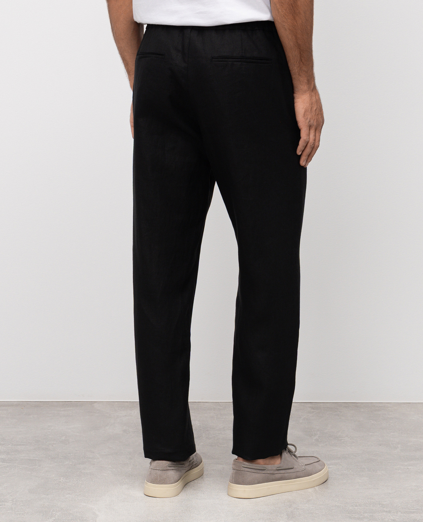 

Black linen pants Canali