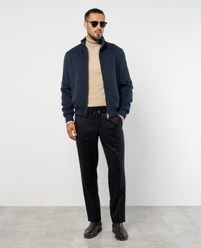 Enrico Mandelli Blue pants made of wool GYMP025436