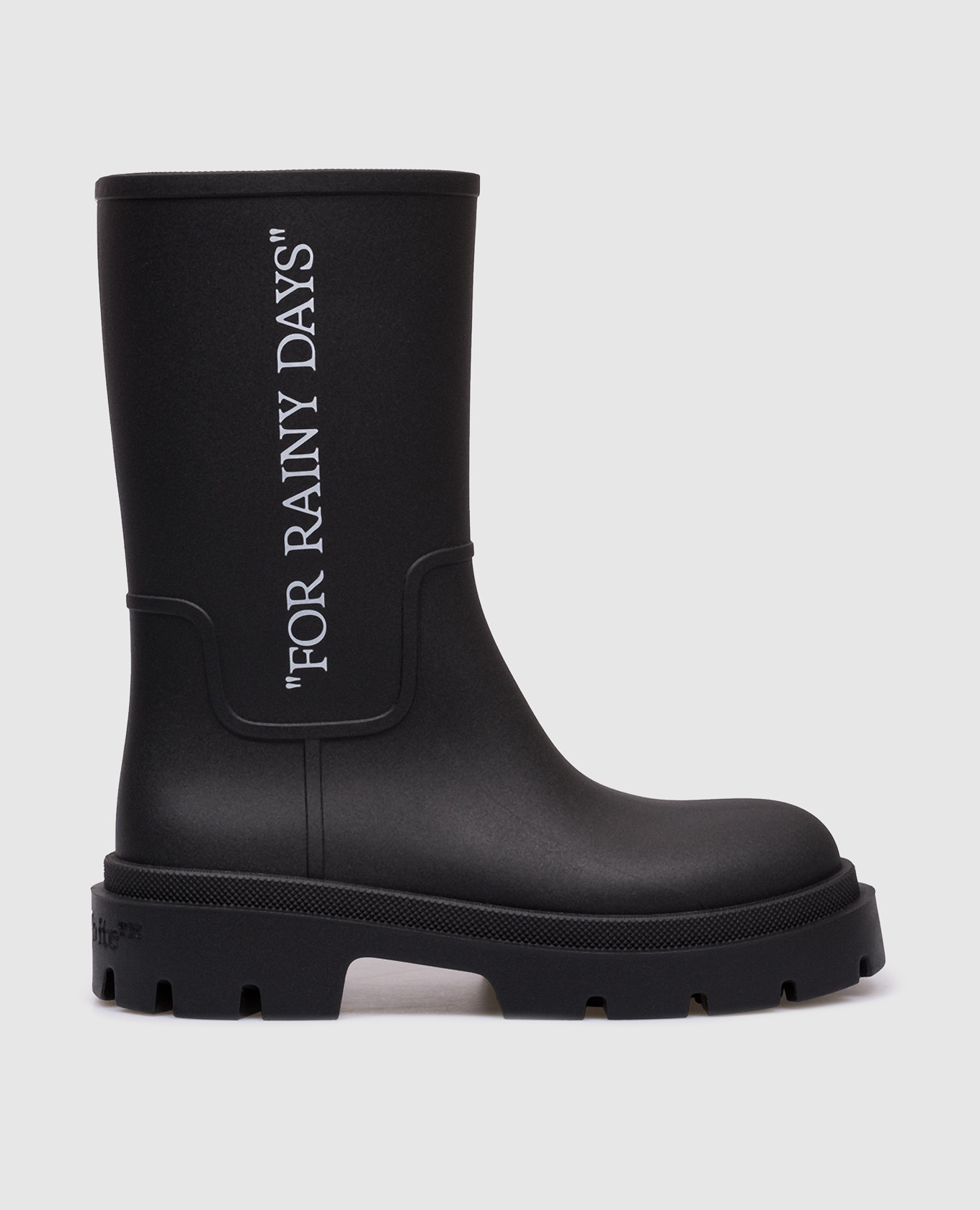 Reboot rainy days black boots off-white