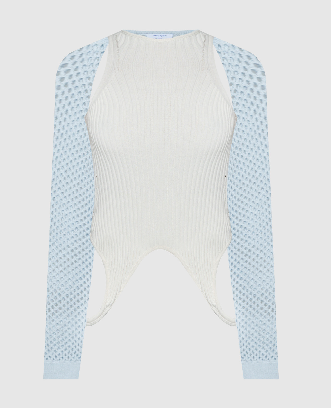 

Blue openwork top Off-White, Light blue