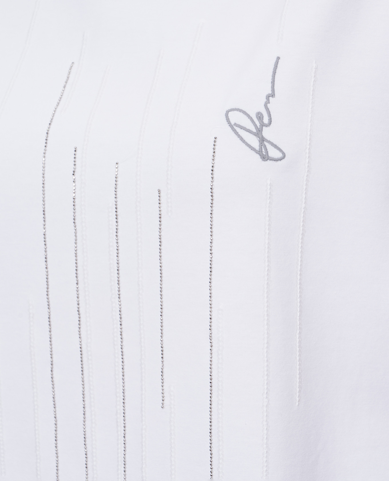 

White T-shirt with a monil chain Peserico