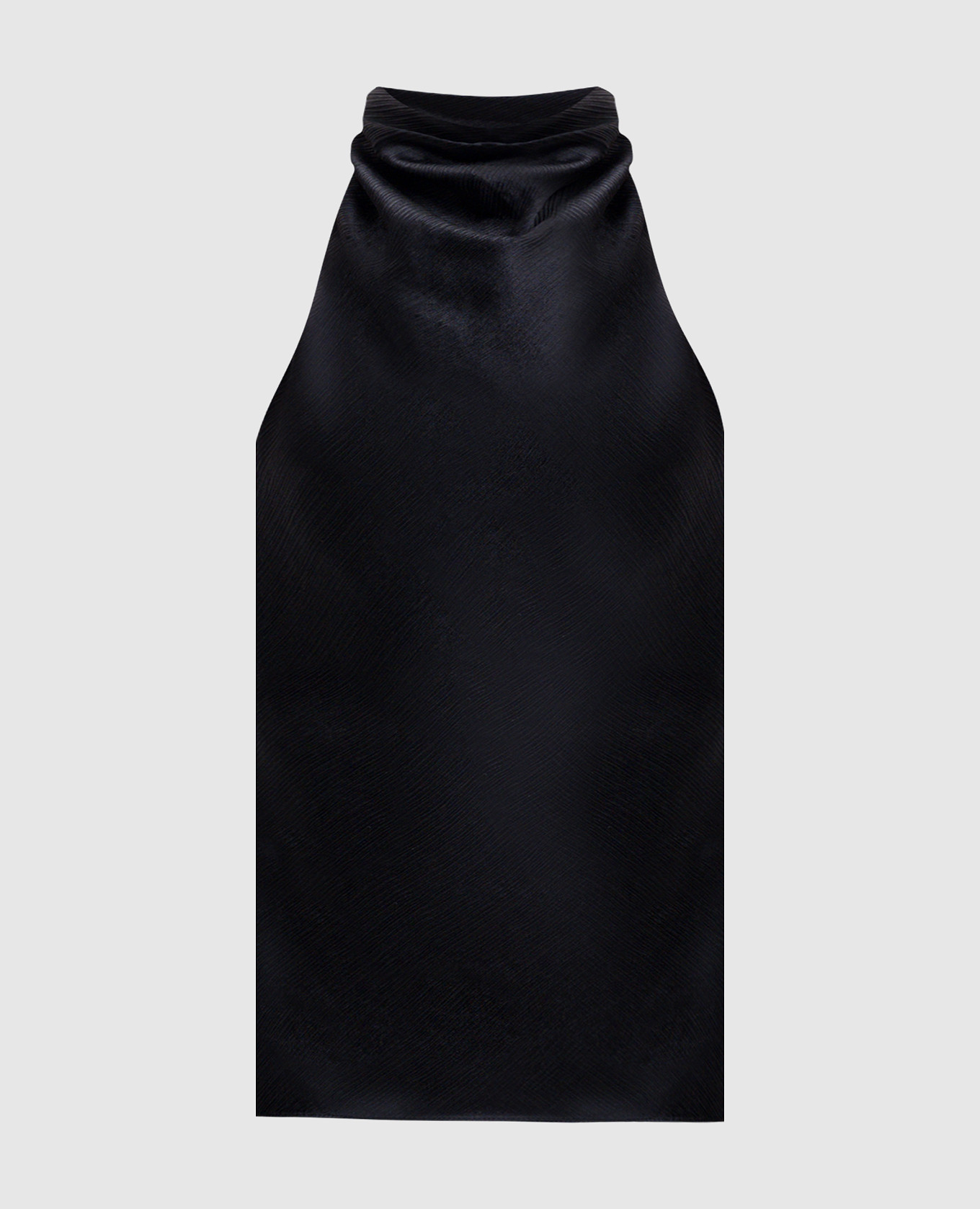 Black silk top with open back Balmain