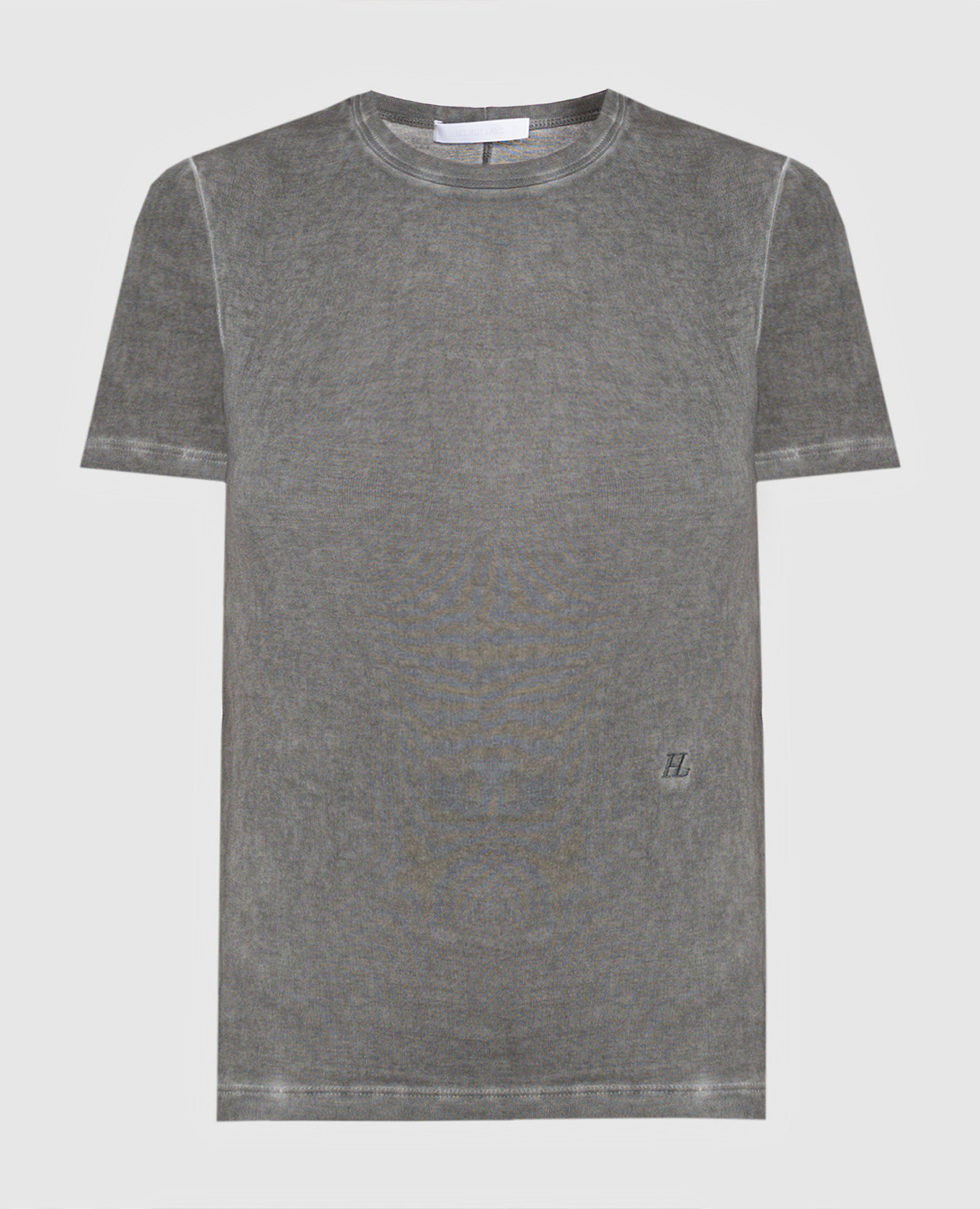 

Grey T-shirt with embroidered monogram logo Helmut Lang