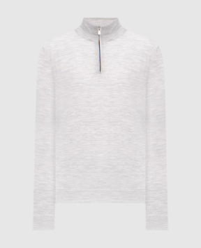 Brunello Cucinelli Grey melange wool and cashmere jumper M2400124
