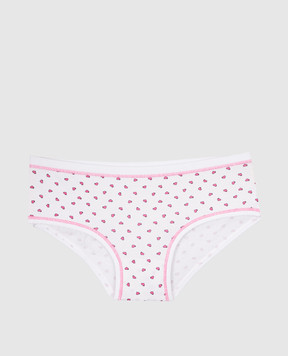 RiminiVeste Jadea children's white panties in a heart print 124