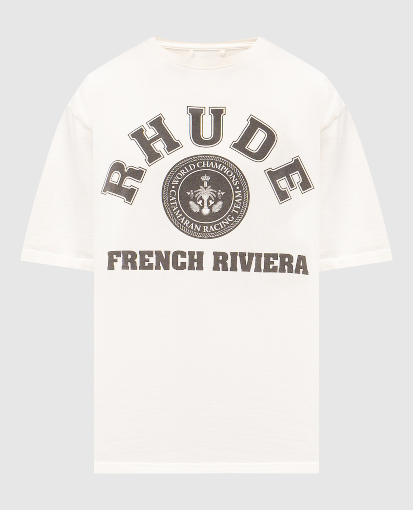 

Beige t-shirt with French riviera print Rhude
