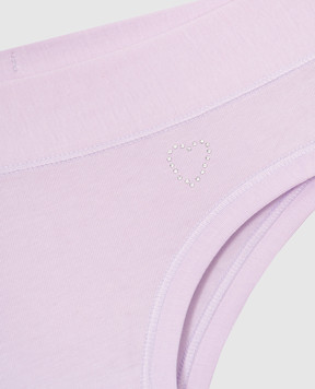 RiminiVeste Emy Bimba children's purple panties with crystal appliqué B659