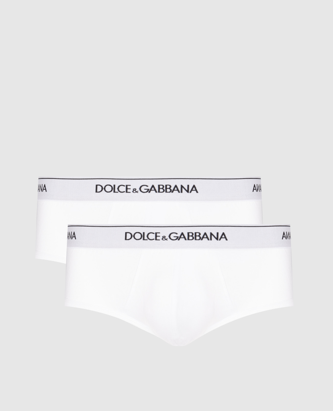 Set of white briefs with logo Dolce&Gabbana