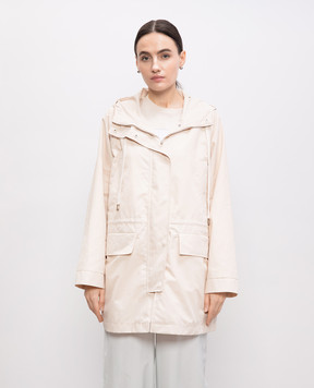 Peserico Beige jacket with hood S2506207306