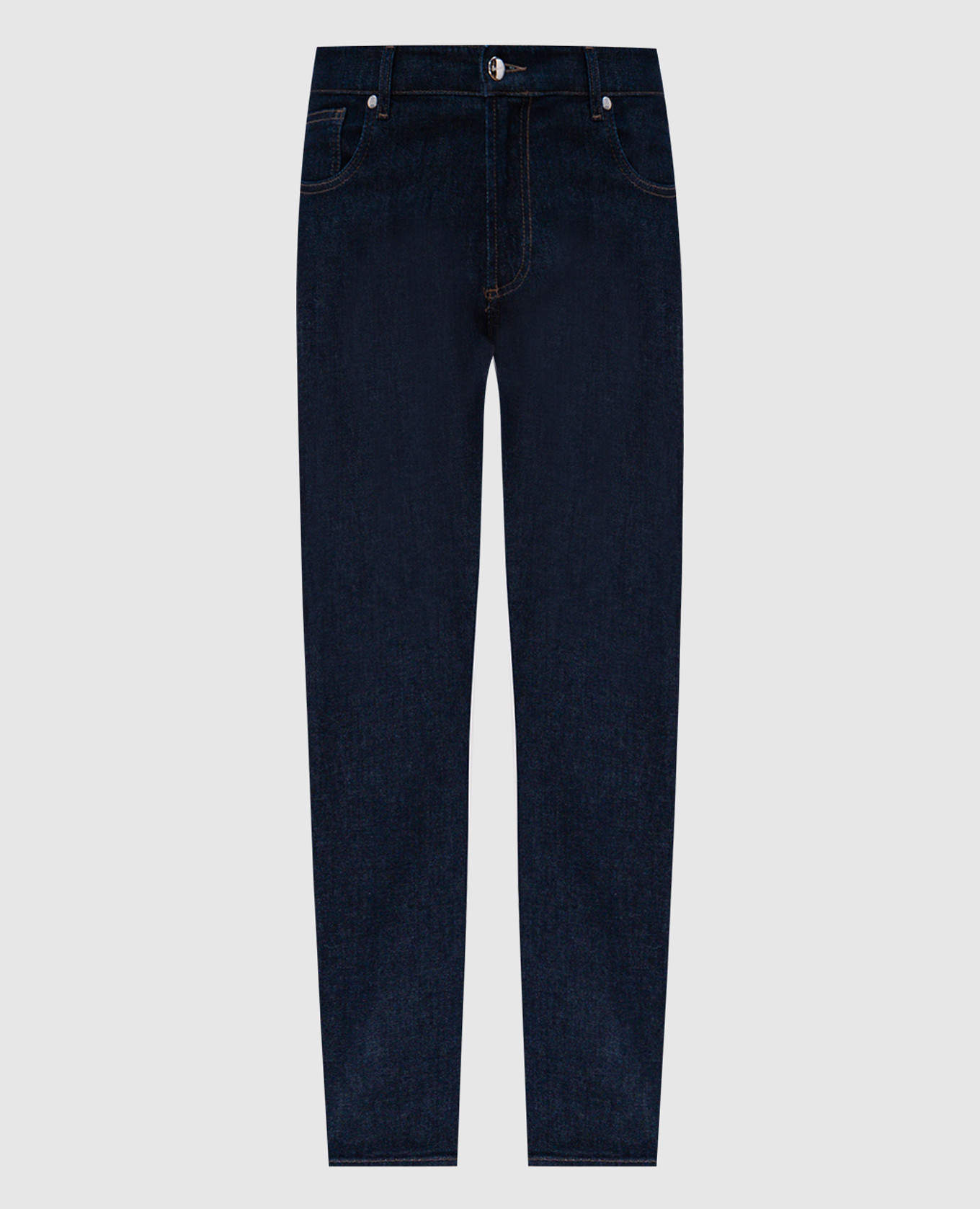 

Blue jeans with logo patch Enrico Mandelli