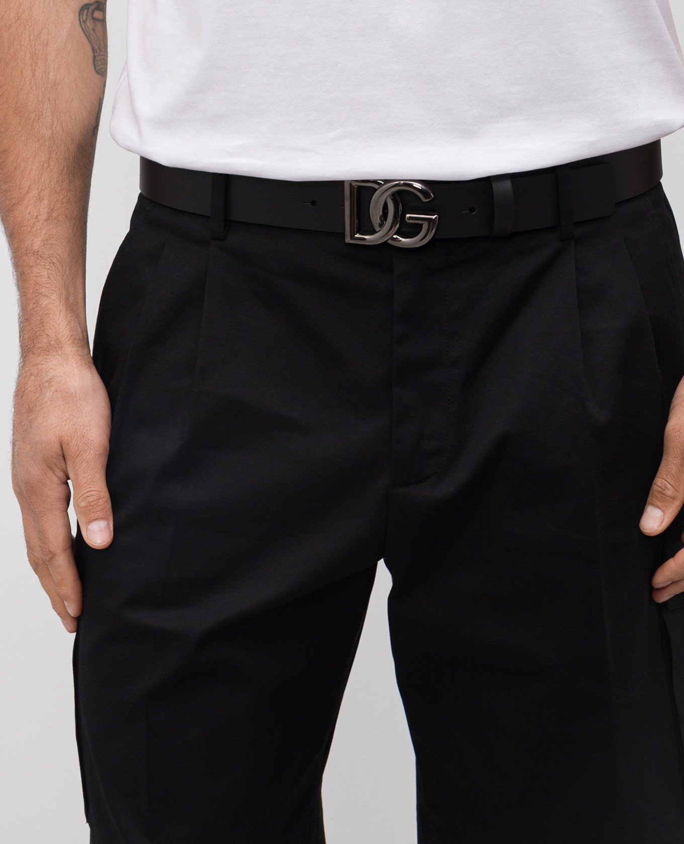 

Black leather belt with monogram logo Dolce&Gabbana
