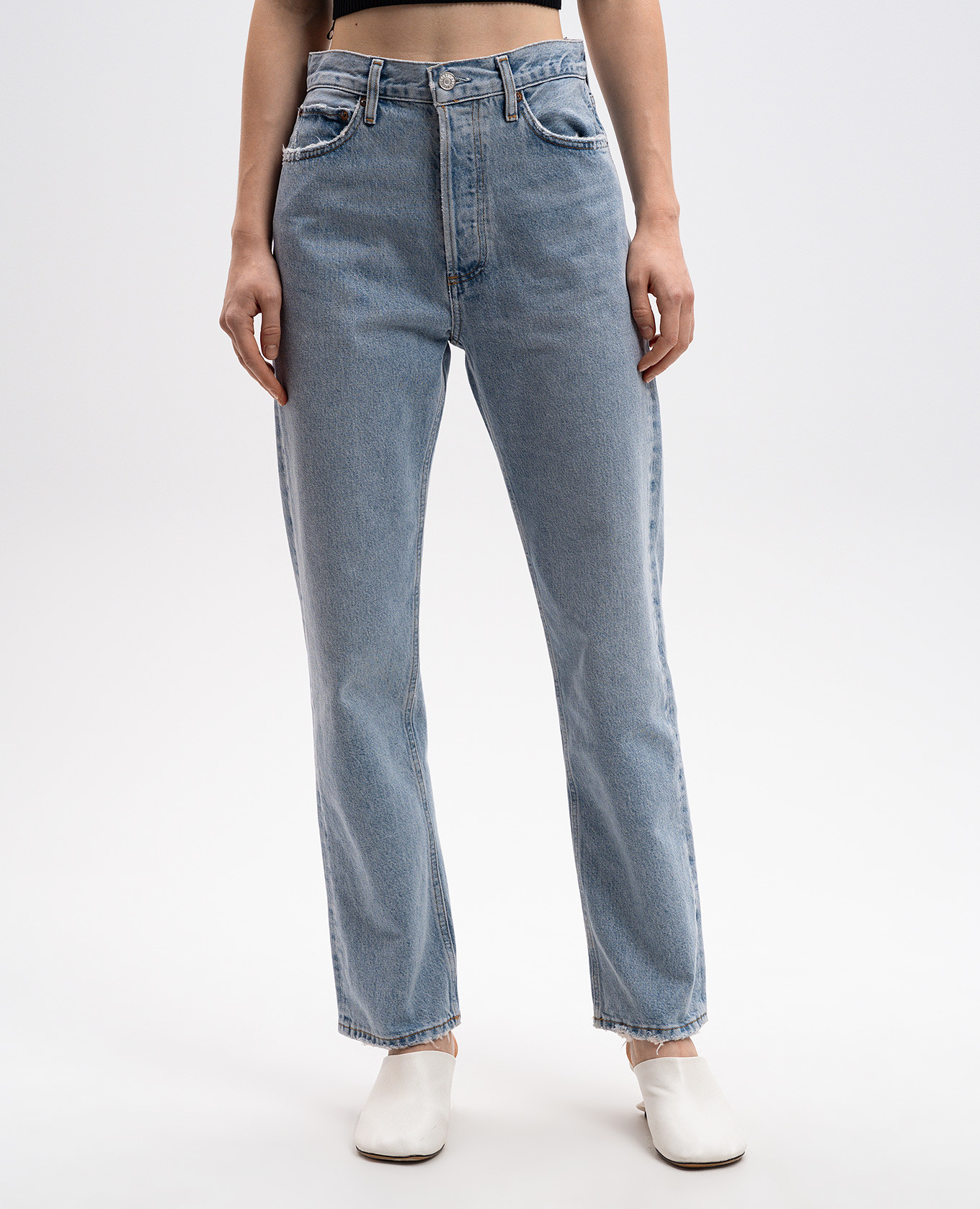 

Blue jeans with a distressed effect AGOLDE, Light blue