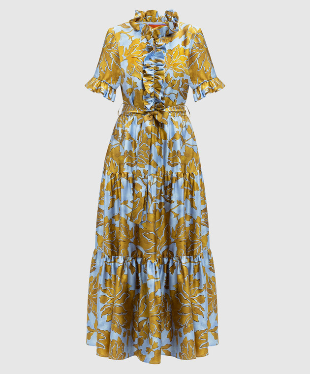 ワンピース LA DOUBLEJ Women Dresses DRE0370SIL 001TAN01 BU01 Blue Swing Dress in Lilium Blu for Women | La DoubleJ US