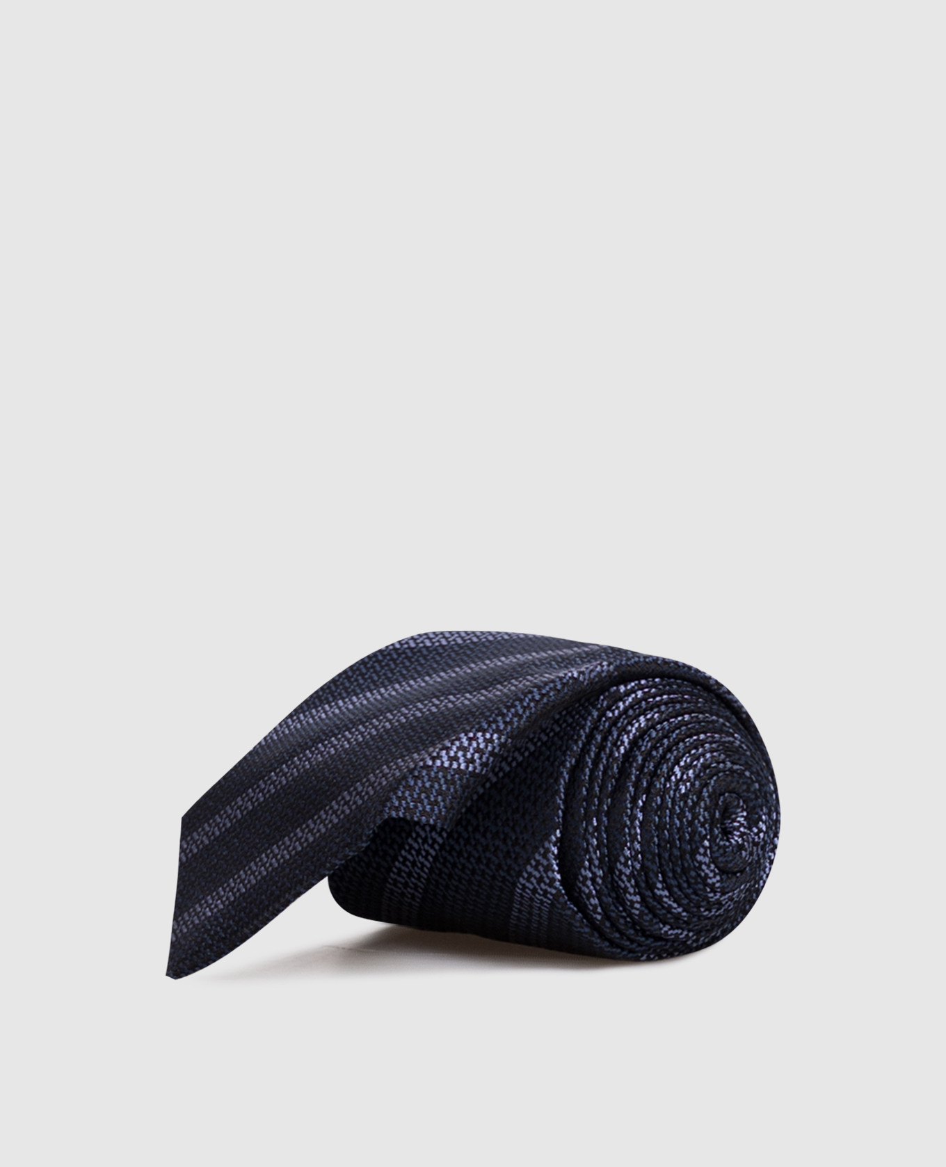 Blue striped silk tie Brunello Cucinelli