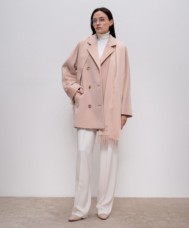 Max Mara - Pink REBUS double-breasted wool and cashmere coat