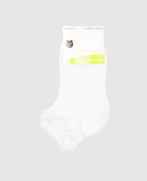 RiminiVeste Children's white Ciocca socks with lace 4114P