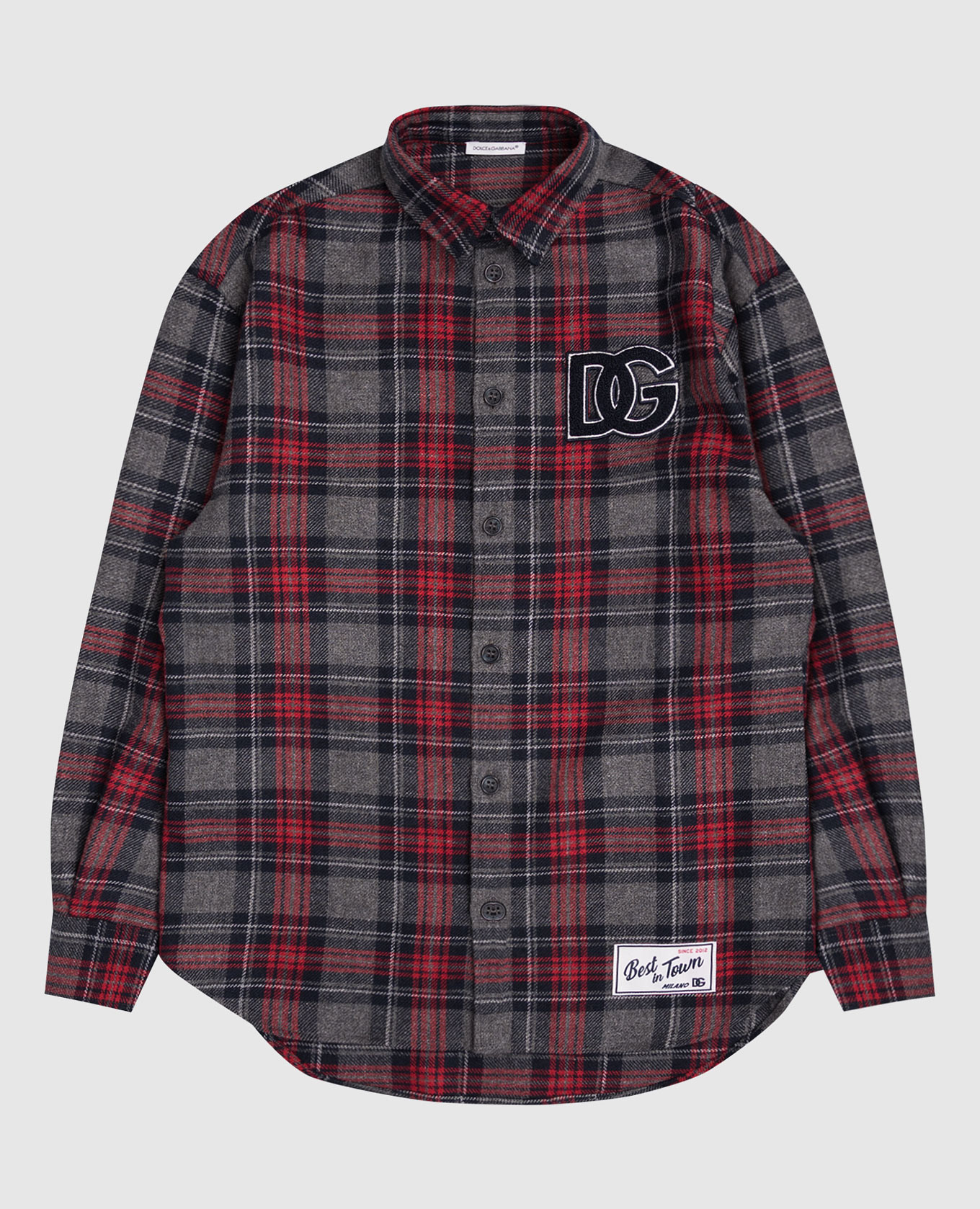 

Children's gray wool check shirt Dolce&Gabbana, Grey