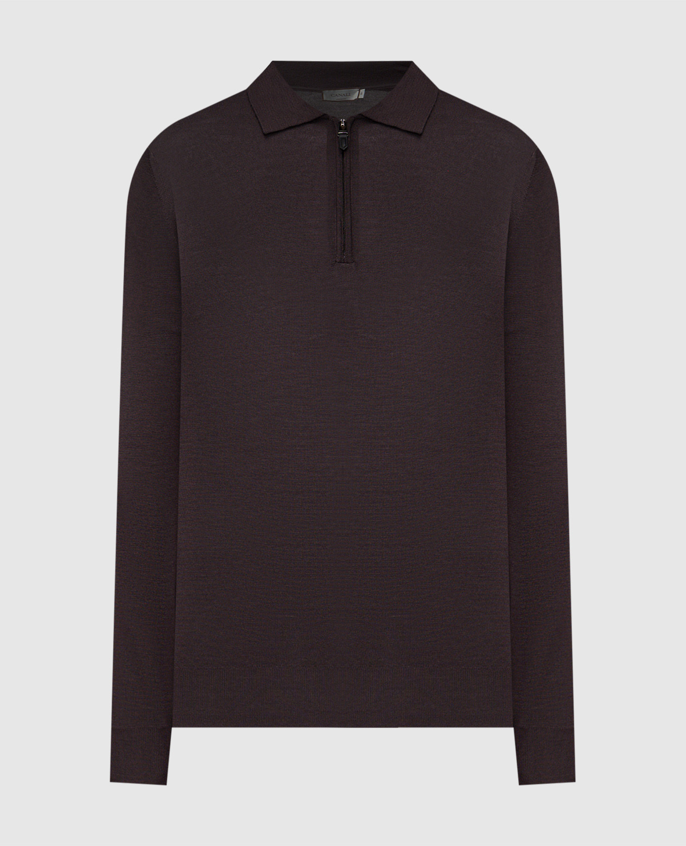

Gray wool polo shirt Canali, Grey