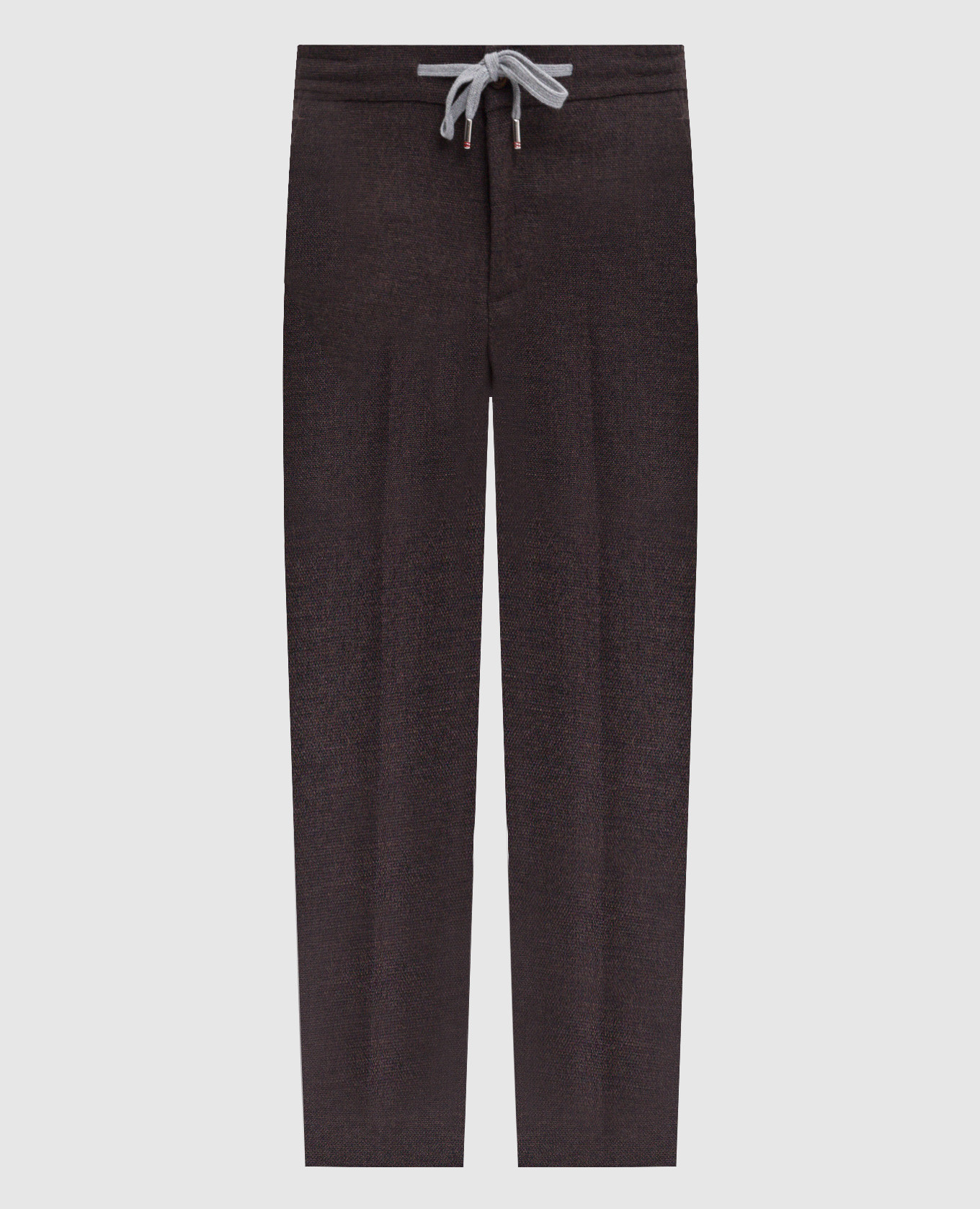 

CARACCIOLO brown pants made of wool and cashmere Marco Pescarolo