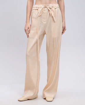 PROENZA SCHOULER Yellow Magnus pants with linen WL2526241AC154