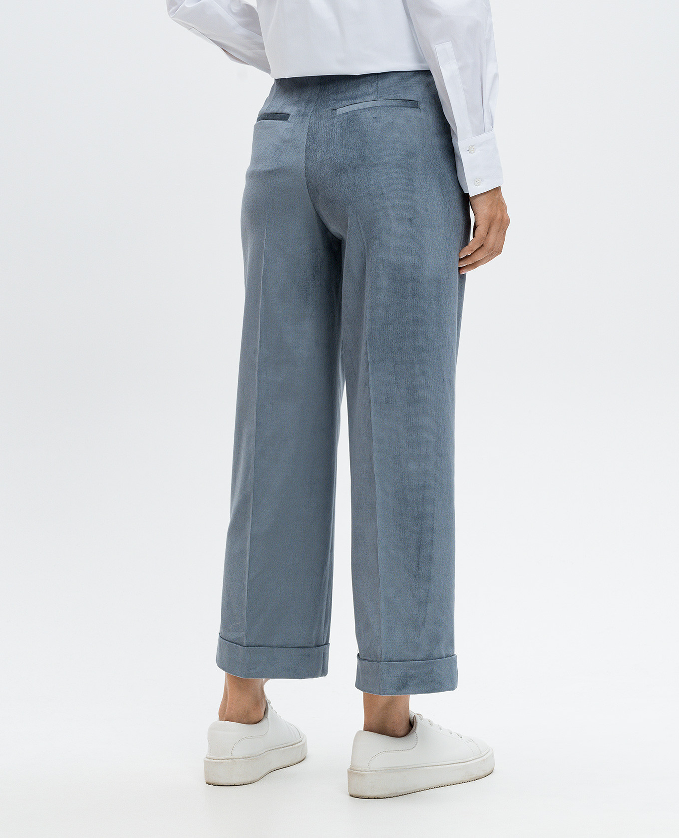 Blue corduroy pants Peserico 4