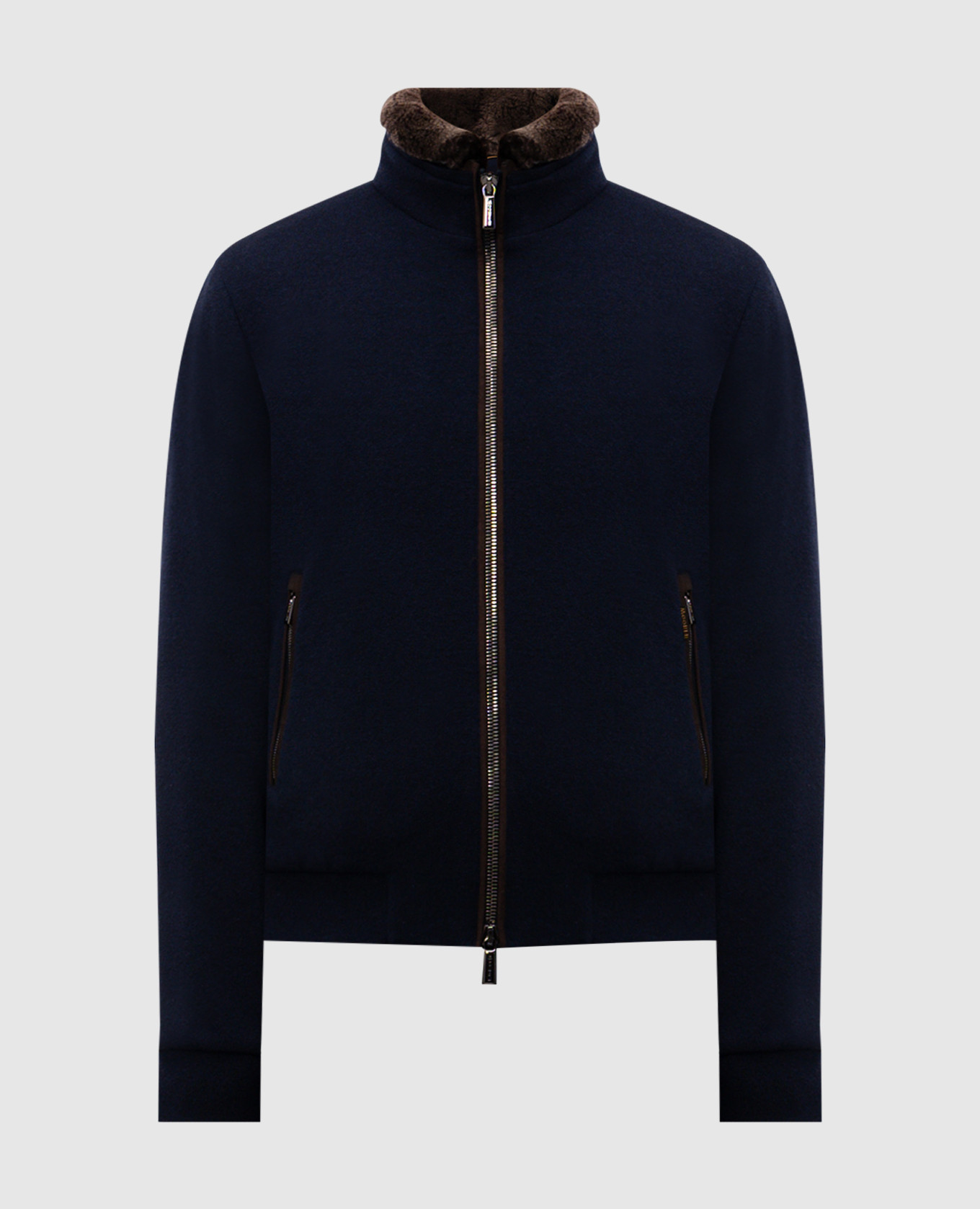BELLATI blue wool and cashmere down jacket MooRER