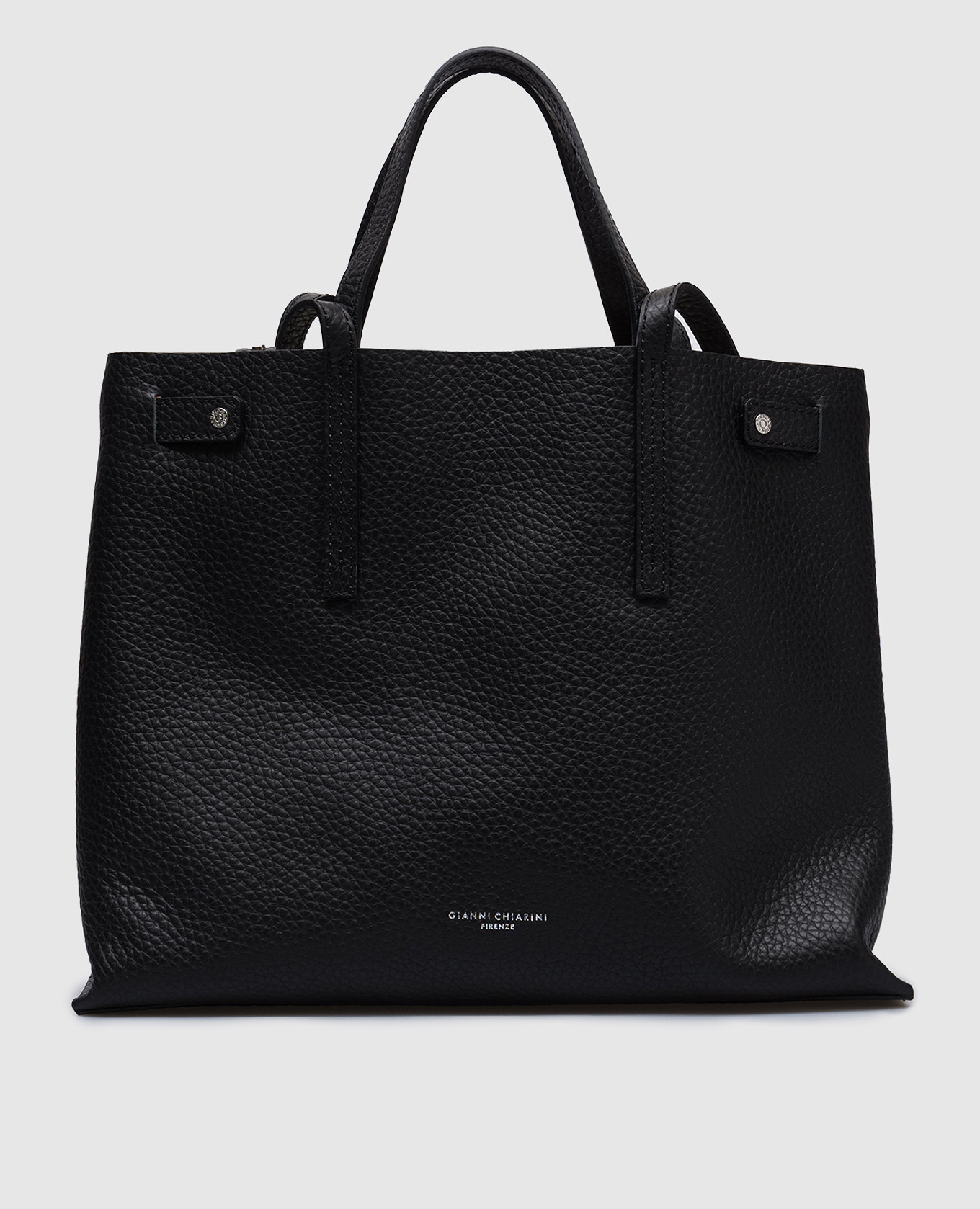 

Altea black leather tote bag with logo Gianni Chiarini