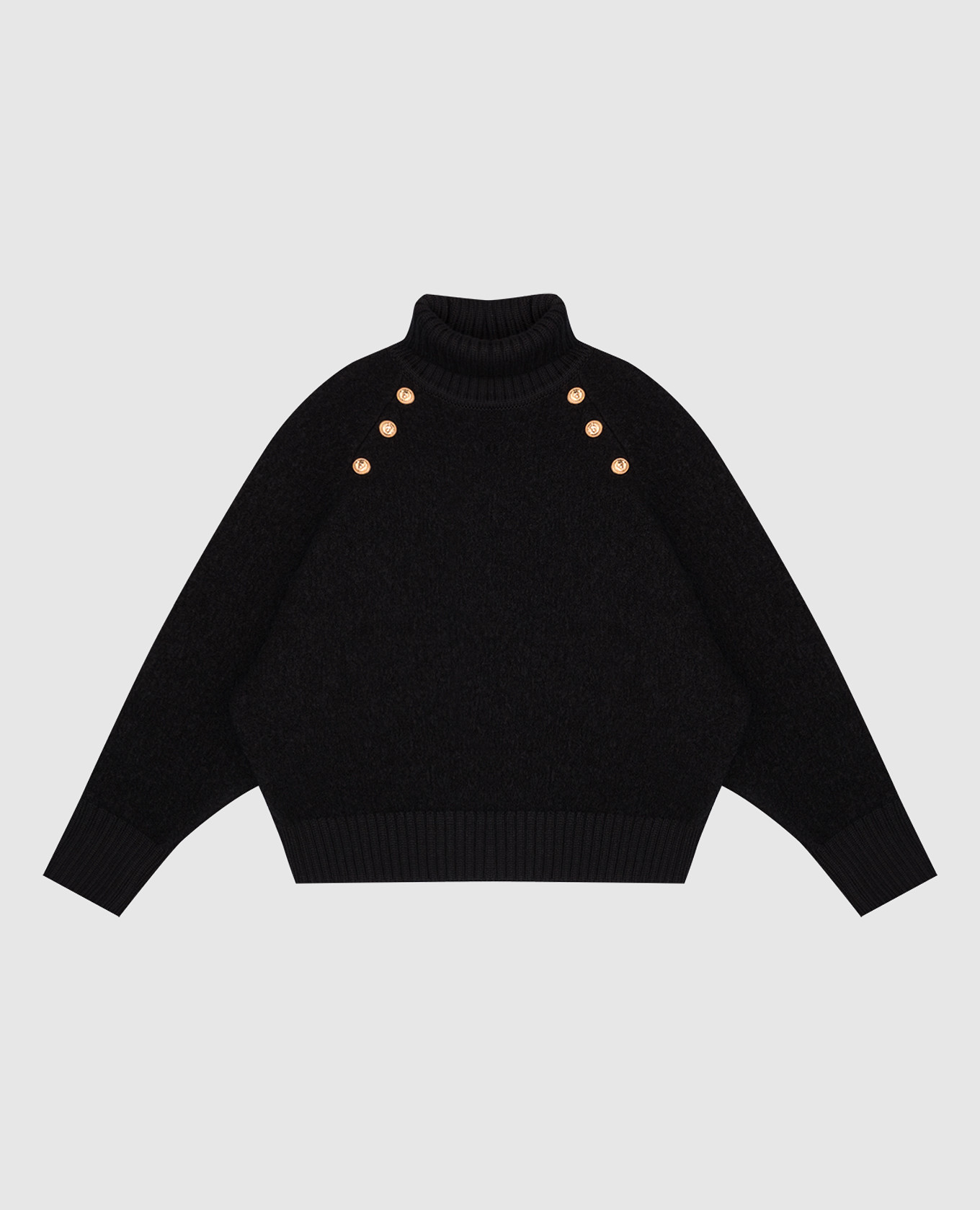 Children&#39;s black sweater with wool Balmain