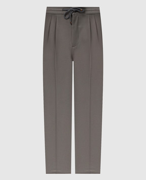 Brunello Cucinelli Khaki pants made of wool M038PE1710