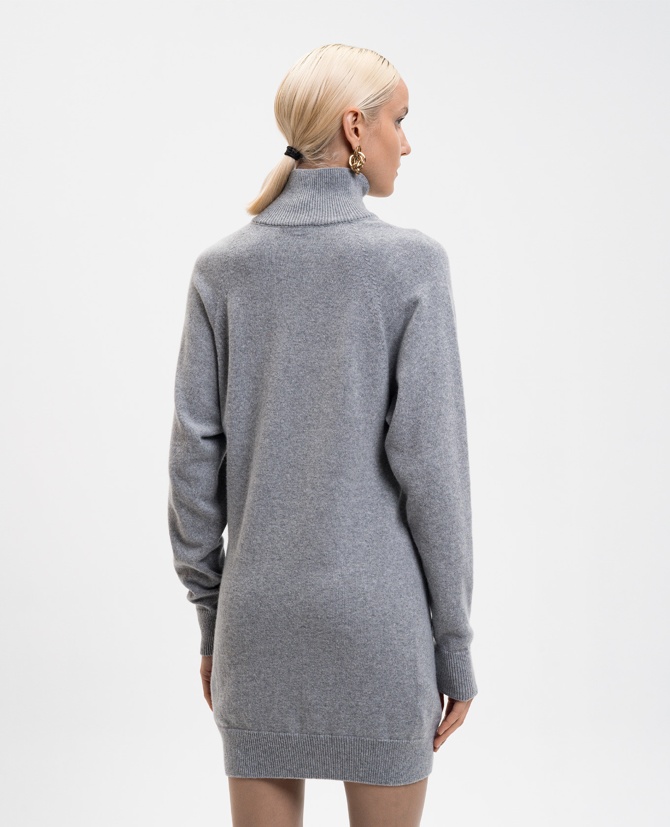 

Gray cashmere and wool dress Balmain, Grey