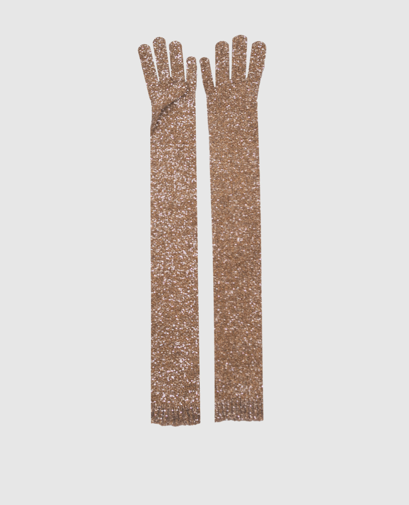 

Beige mohair gloves with sequins Brunello Cucinelli