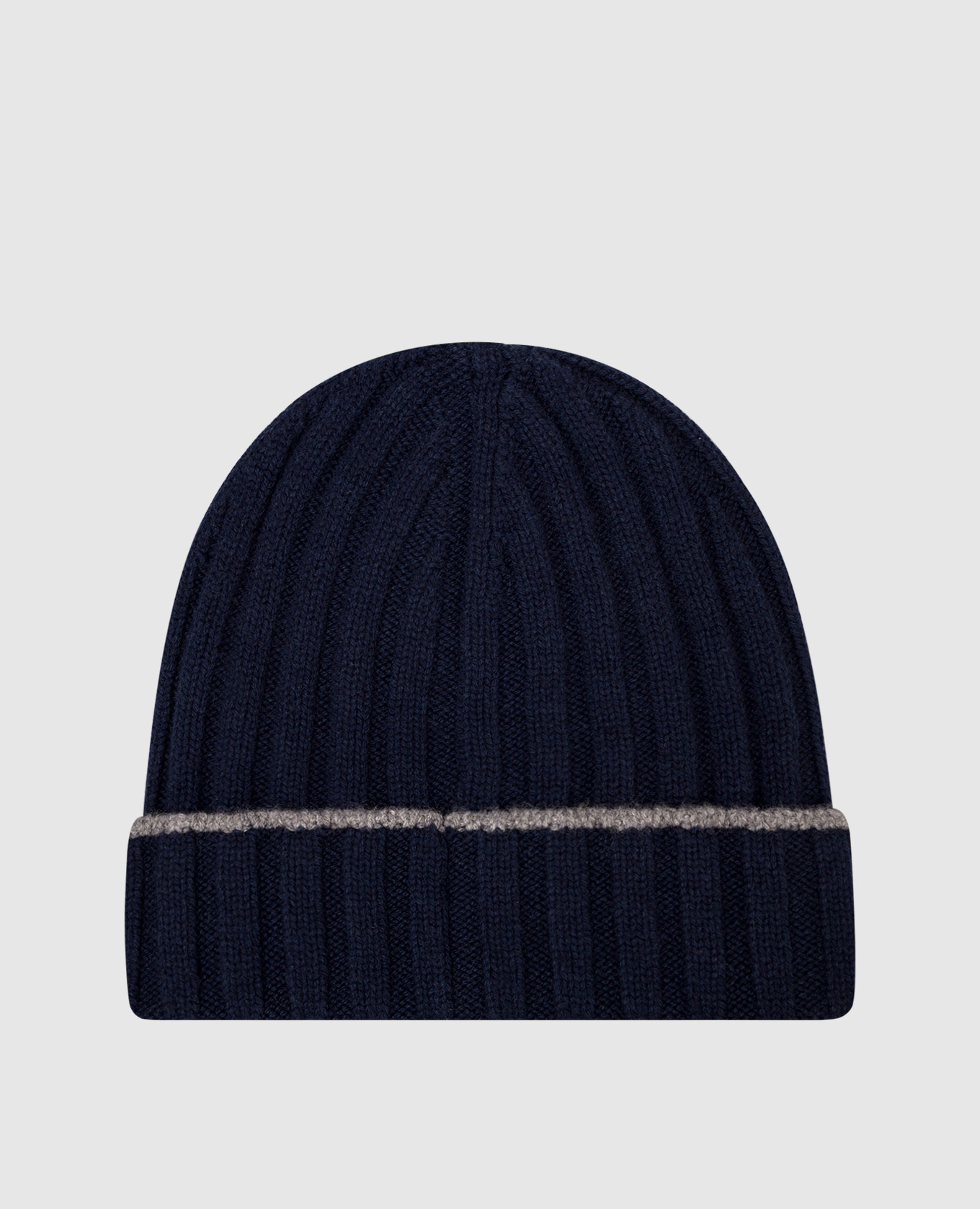 Blue cashmere hat with lapel Brunello Cucinelli