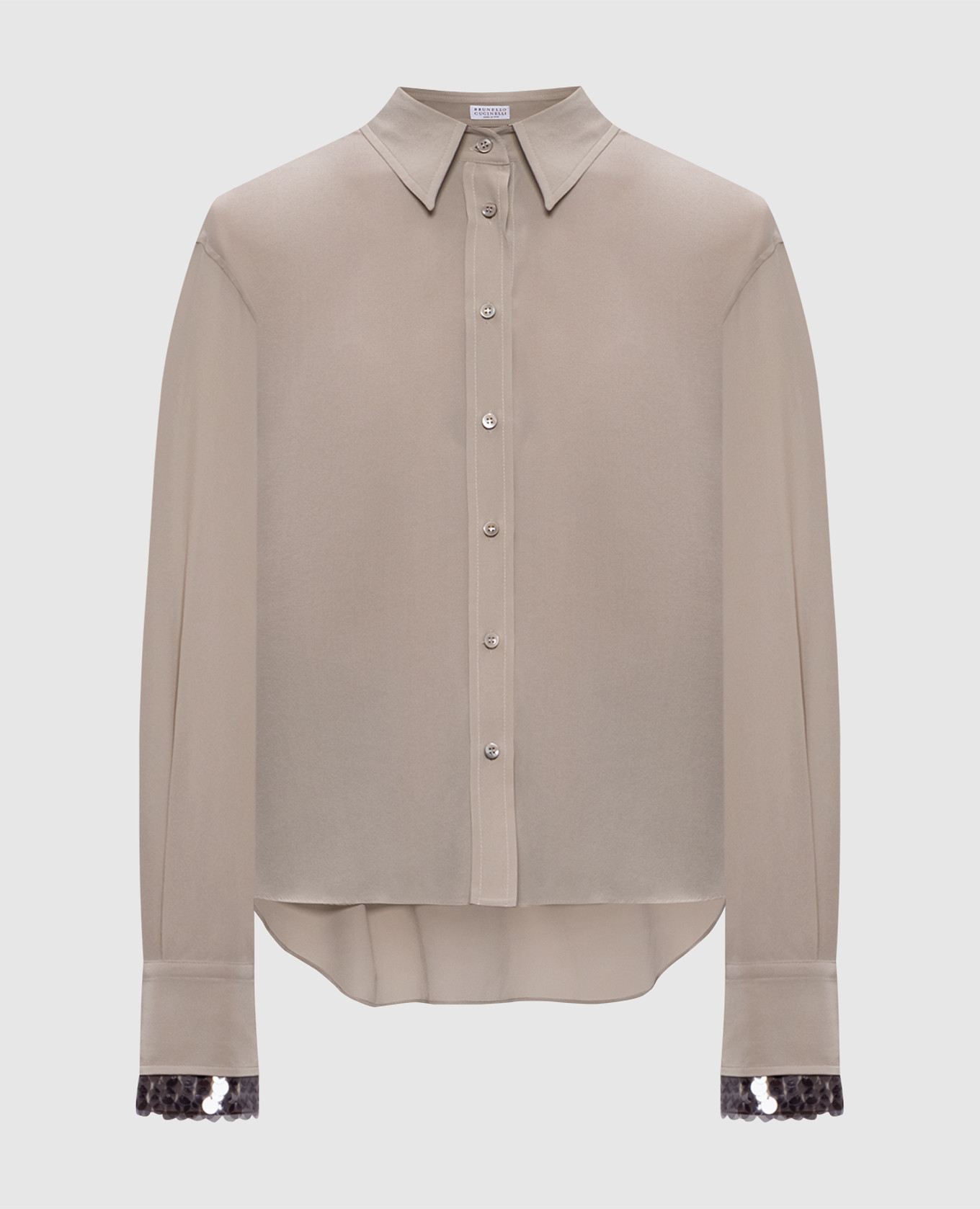 

Beige silk blouse Brunello Cucinelli