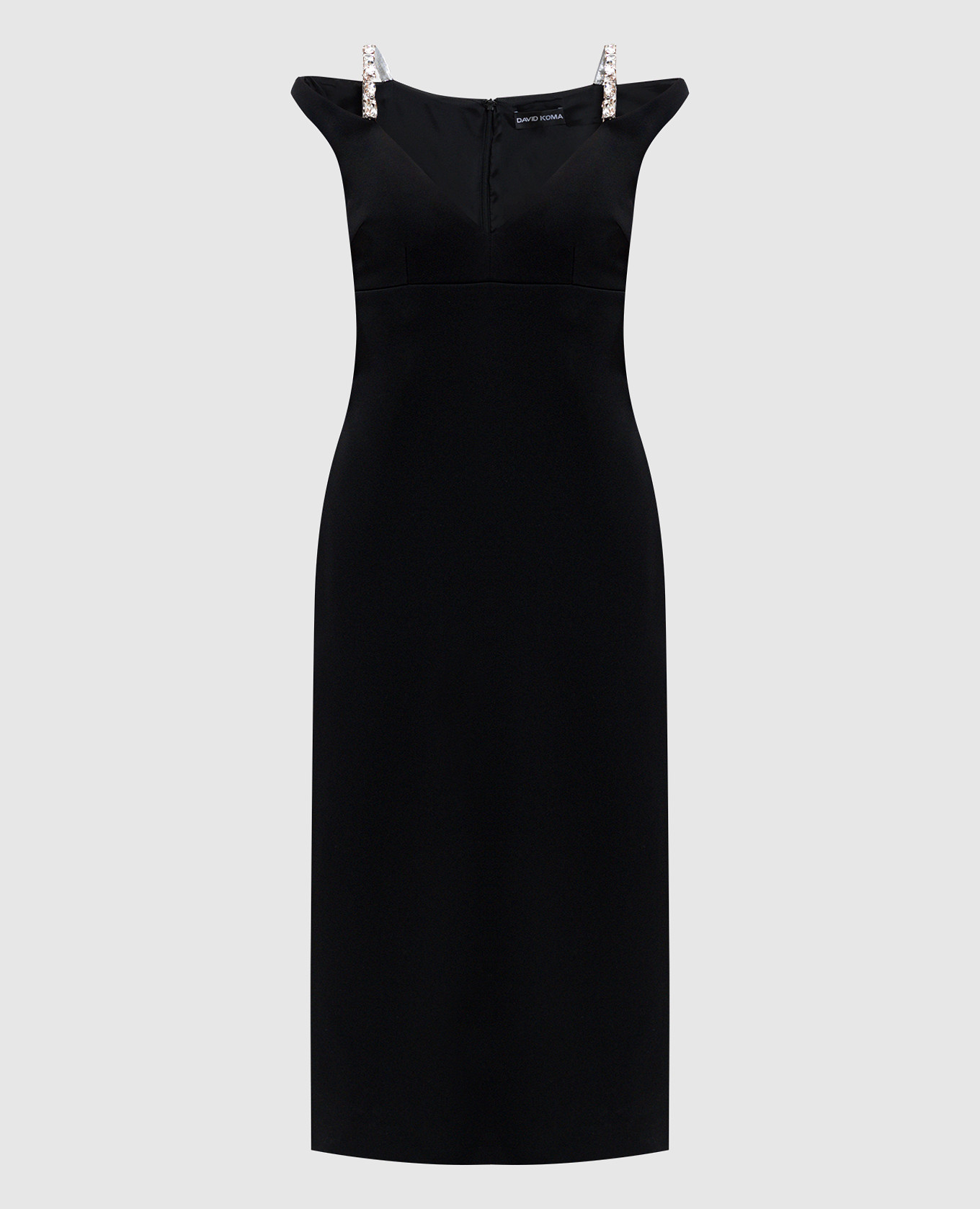 

Black midi dress with crystals David Koma
